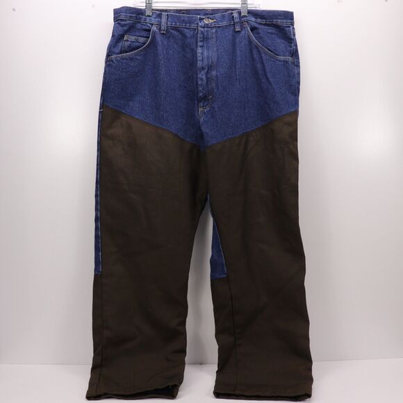 Wrangler Pro Gear Brush Guard Canvas Hunting Jeans 40x30 PG101AN Excellent - Picture 1 of 9